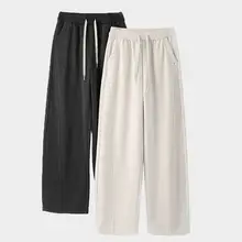 Gray Flared Women's Checkered Pants with Split Hem — feature 3