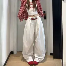 Gray Flared Women's Checkered Pants with Split Hem — feature 8