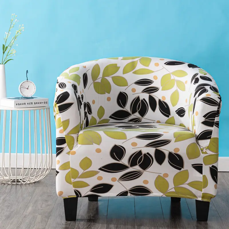 Stretch Printed Leaf Chair Cover for Sofa - Image 15