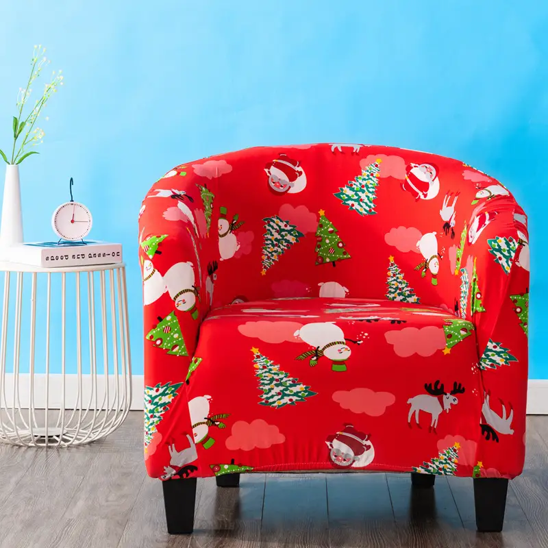 Stretch Printed Leaf Chair Cover for Sofa - Image 3