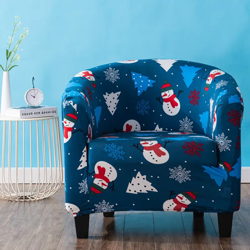 Stretch Printed Leaf Chair Cover for Sofa - Image 4