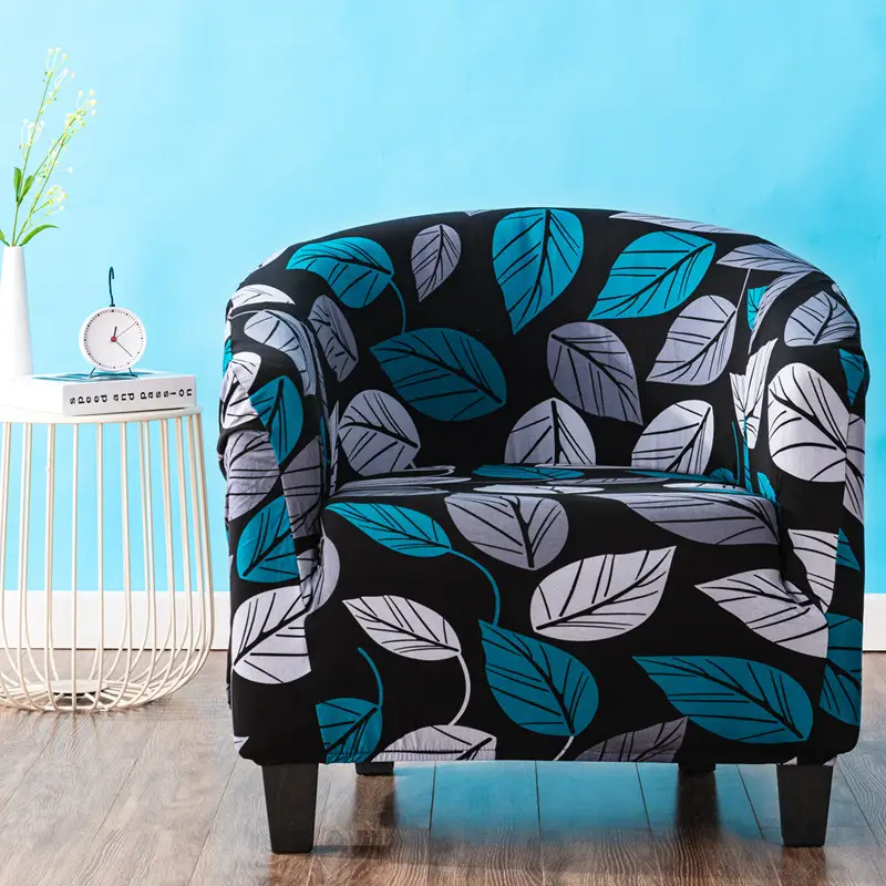 Stretch Printed Leaf Chair Cover for Sofa - Image 5