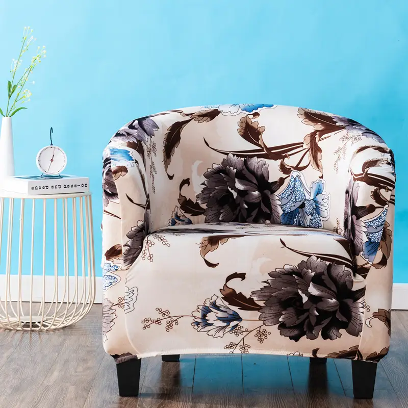Stretch Printed Leaf Chair Cover for Sofa - Image 6