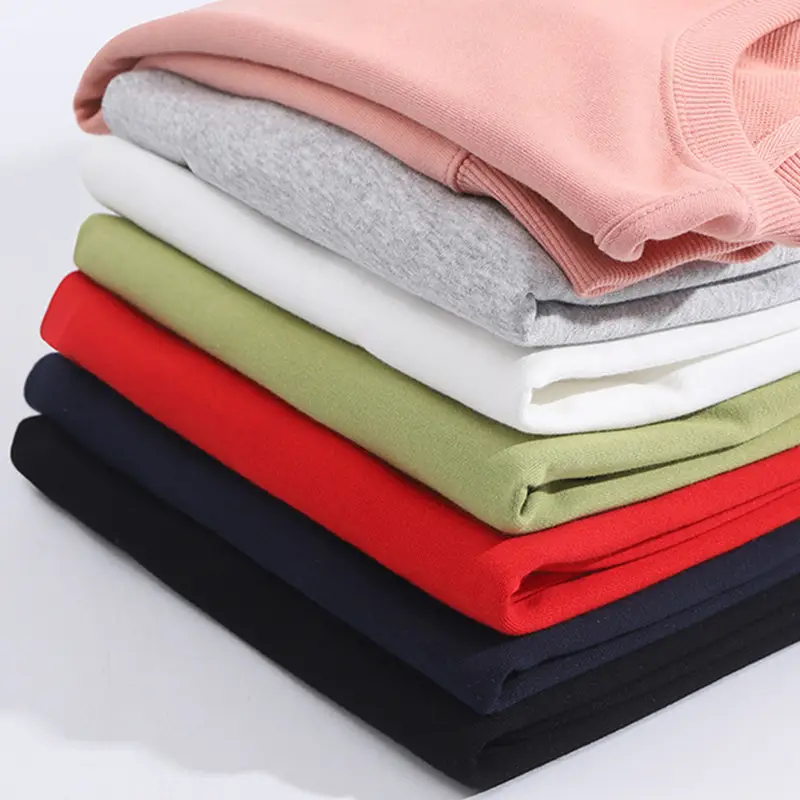 280g Cotton Terry Sweatshirt Navy Round Neck