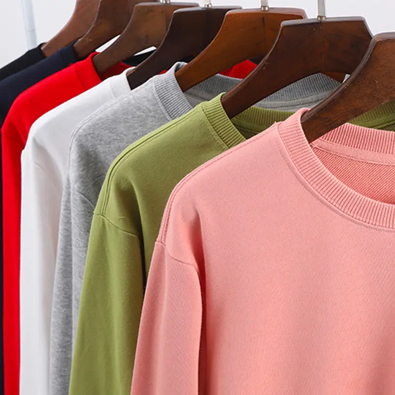 280g Cotton Terry Sweatshirt Navy Round Neck