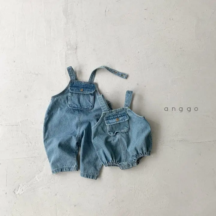 Korean Style Kids Cotton Shorts with Flap Pocket & Suspenders - Image 4