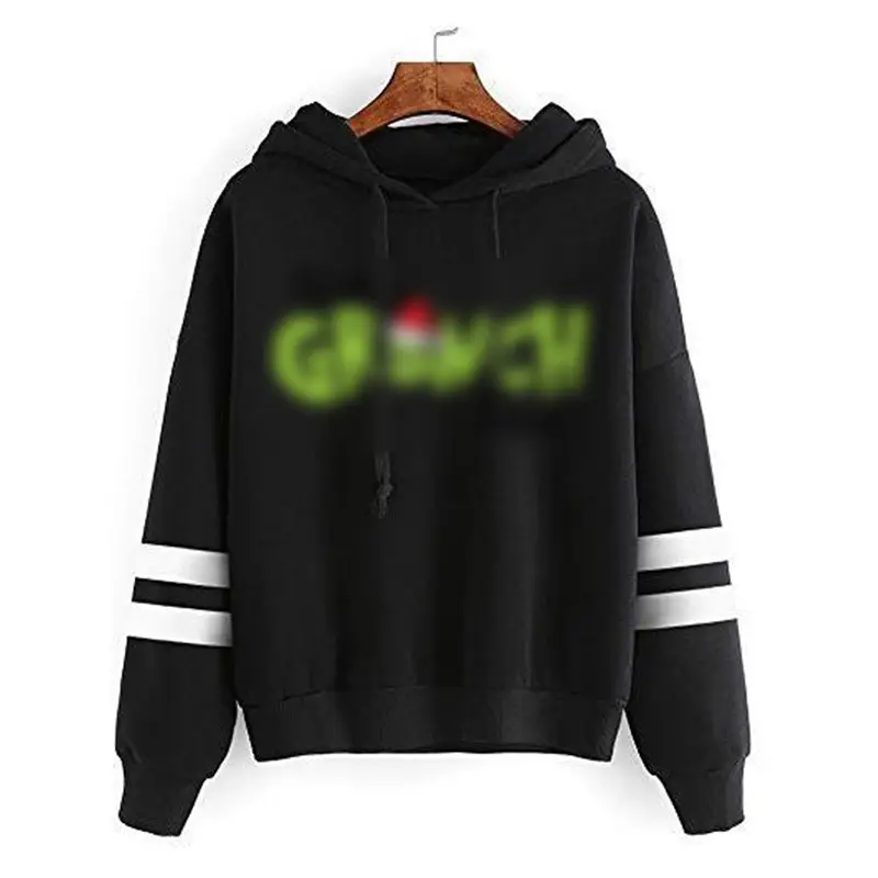 Black Hooded Sweatshirt Autumn Winter Men Women Loose Fit