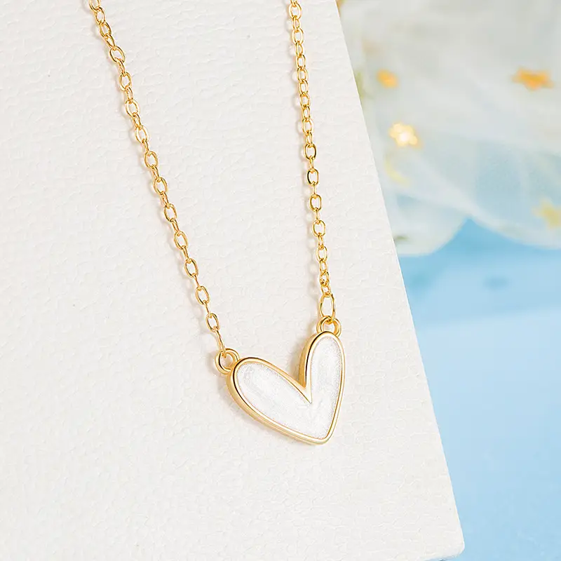 White Fritillaria Love Necklace for Women - Image 2
