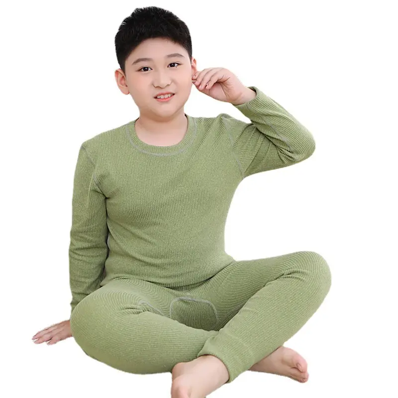Big Children's Black Velvet Long Sleeve Shirt & Pants Set - Image 6
