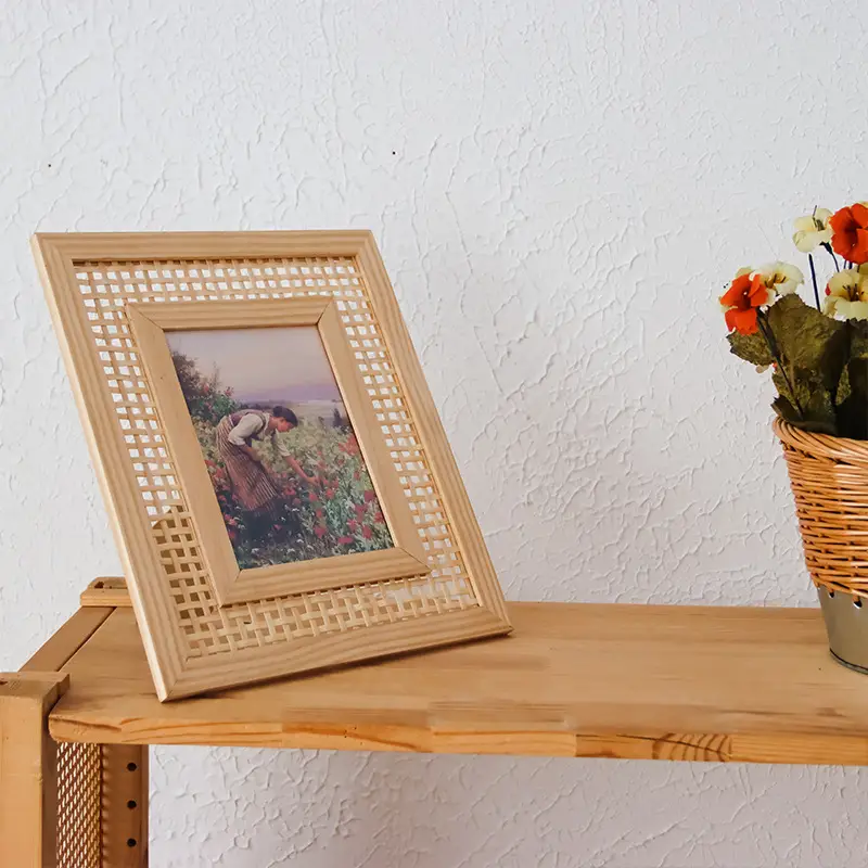 Nordic Rectangular Wooden Photo Frame Wall Hanging - Image 5