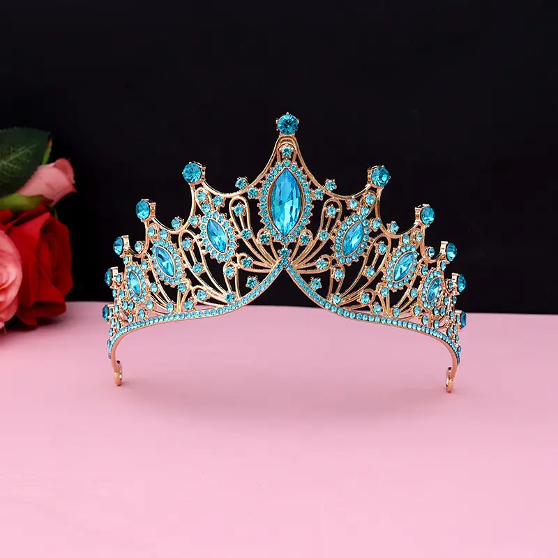 Crown Princess Tiara Blue Crystal Eighteen-Yearold