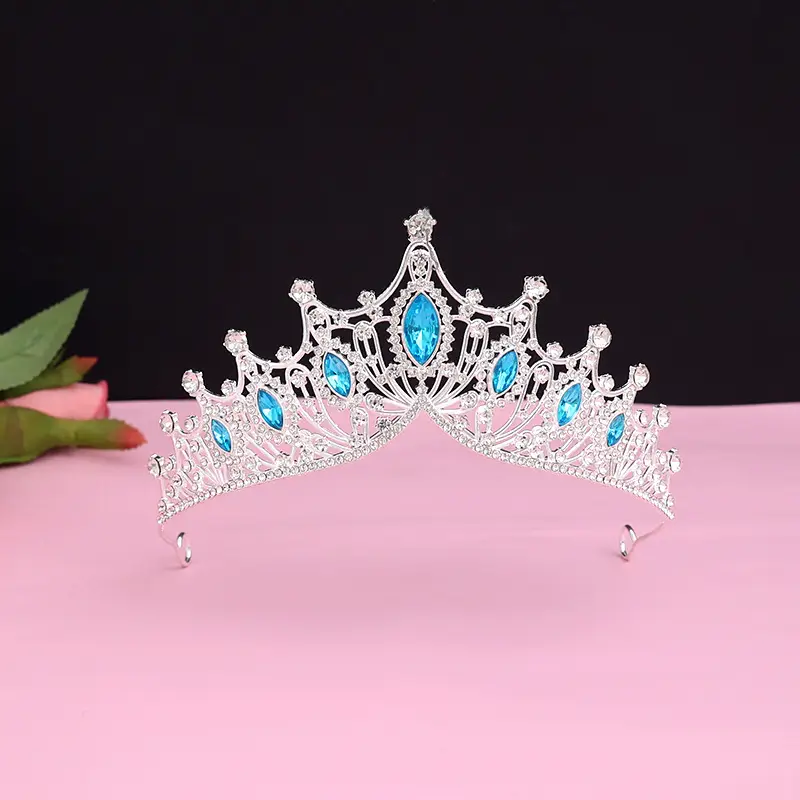 Crown Princess Tiara Blue Crystal Eighteen-Yearold