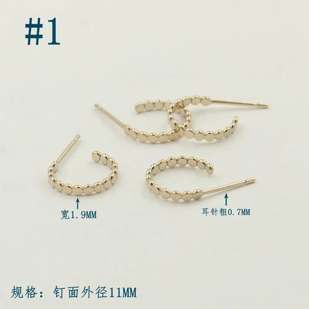 US 14K Gold Twist Semicircle Ear Rings — feature 2