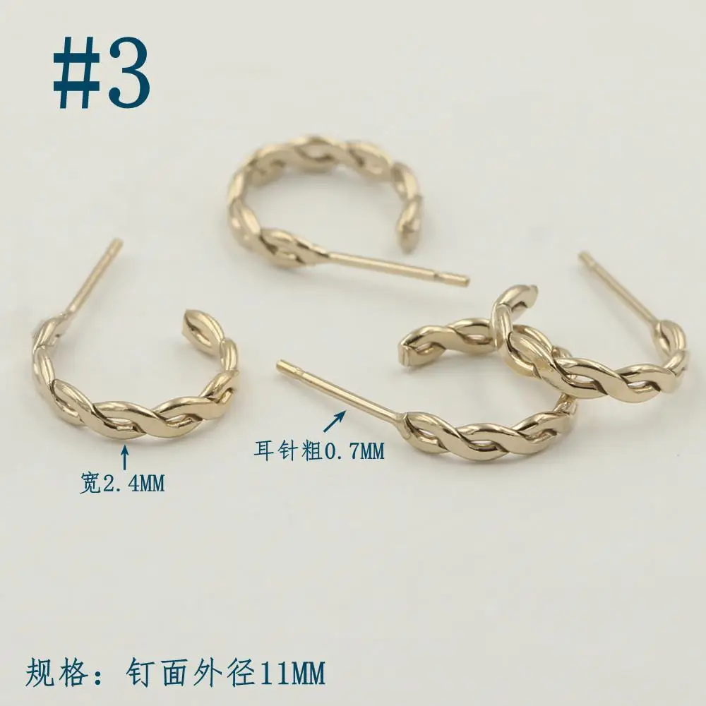 US 14K Gold Twist Semicircle Ear Rings — feature 4