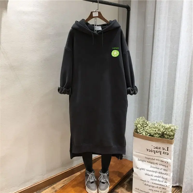 Black Long Hooded Sweatshirt Women Extra Large 200kg — feature 14