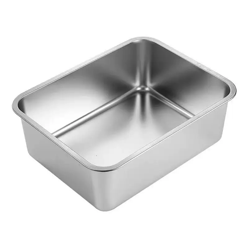 304 Stainless Steel Square Basin 50x35cm - Image 34