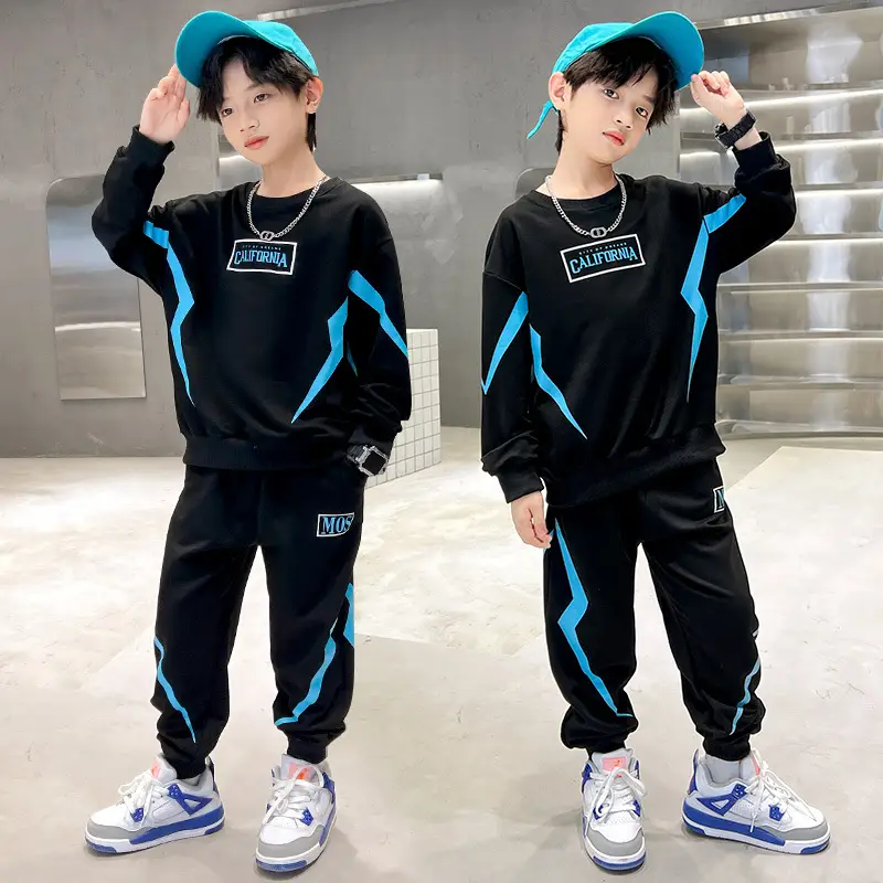 Douyin Boys Gray Sweatshirt Track Suit Medium Large - Image 4