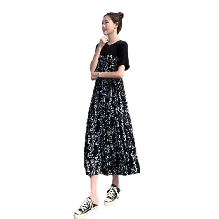 Women Floral Midi Skirt High Waist Slim Fit