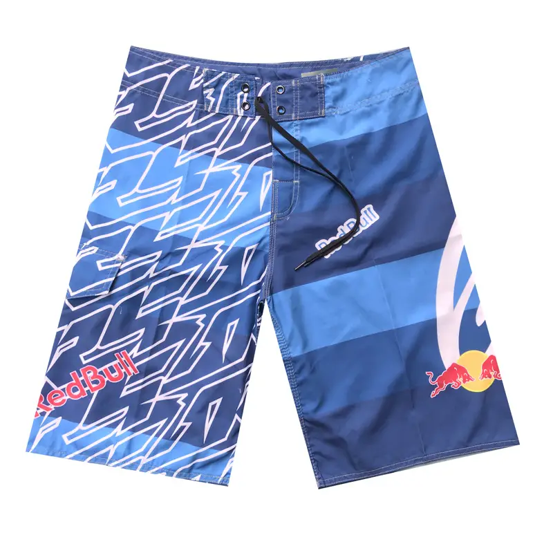 2023 Summer Men's Blue Striped Beach Shorts - Image 12