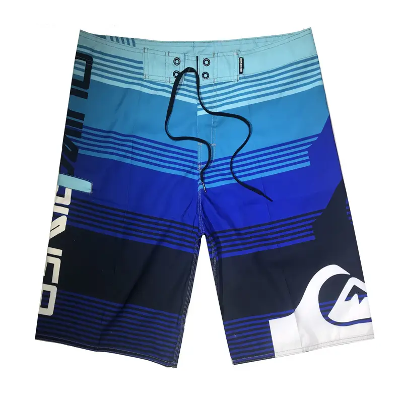 2023 Summer Men's Blue Striped Beach Shorts - Image 13