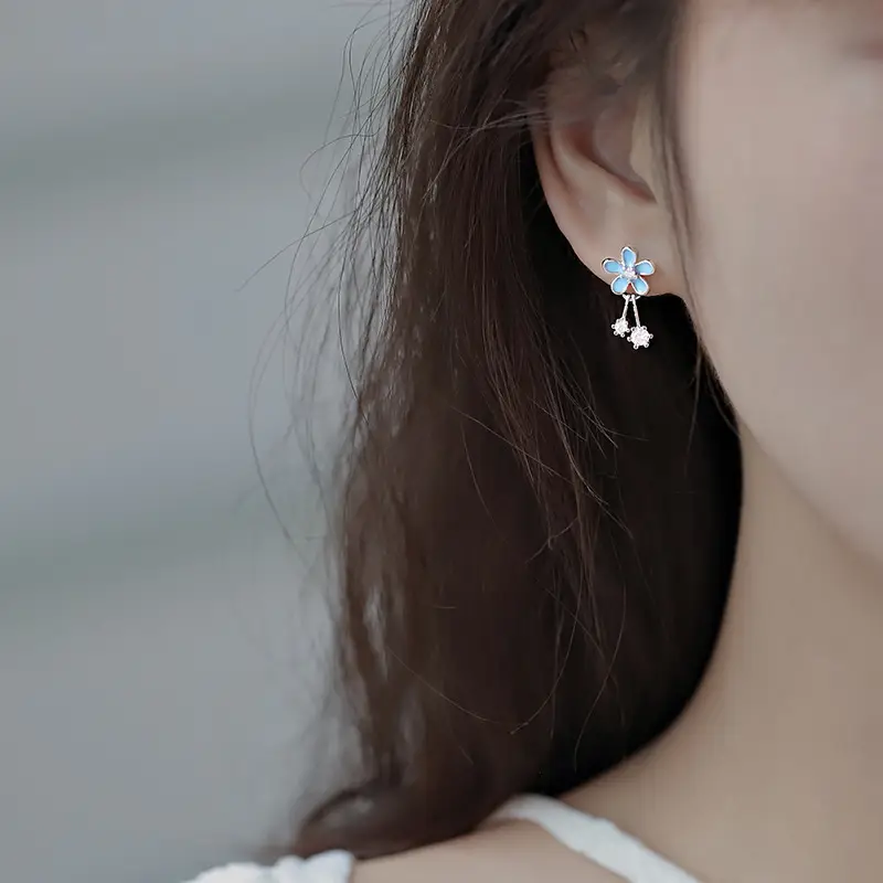 Women Daisy Tassel Earrings Mori Style Fresh Sweet Flower 2022 - Image 2