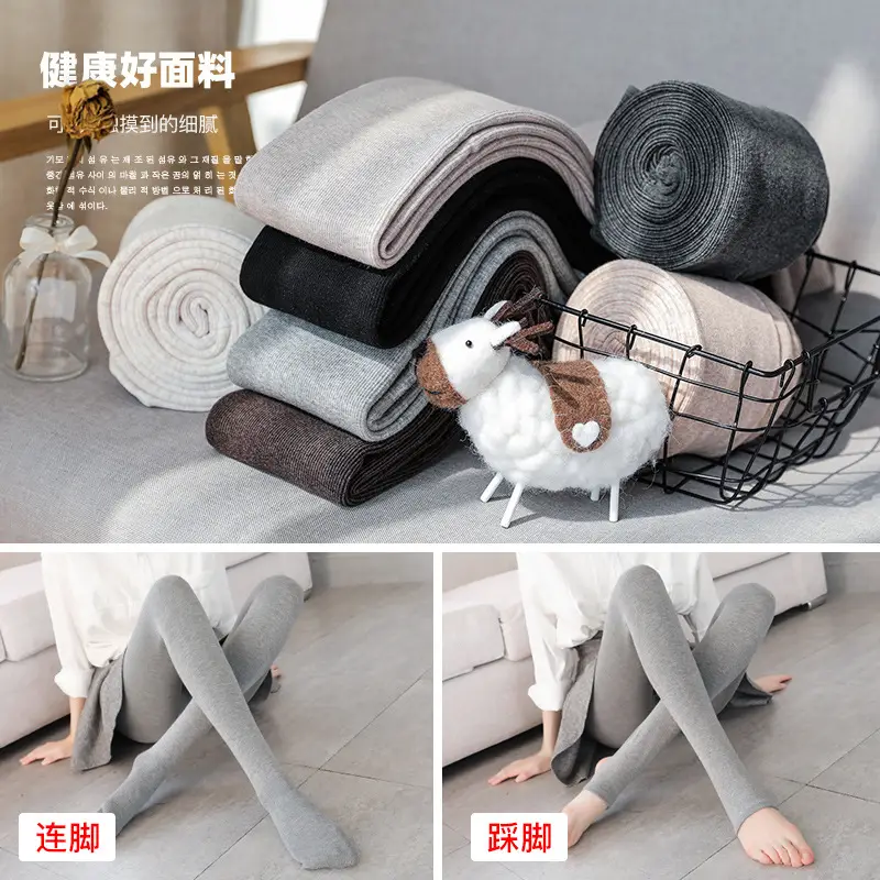 Women Fleece Lined Leggings Black Gray Winter Warm