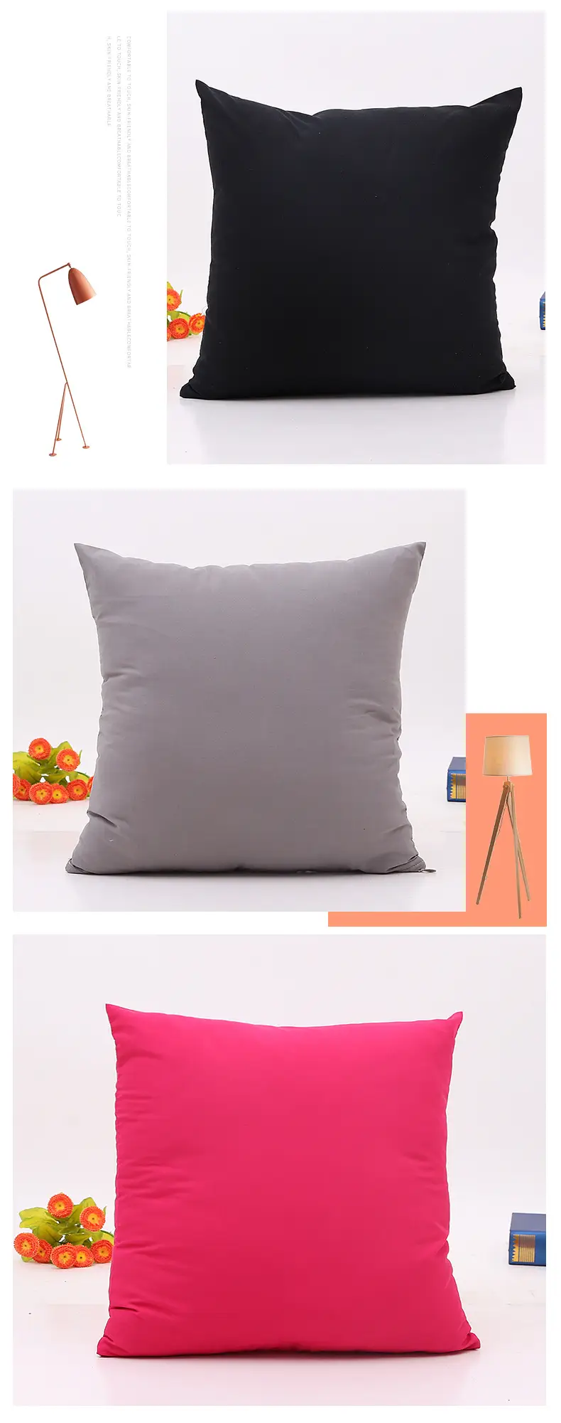Blue Brushed Modern Living Room Pillowcase — feature 19