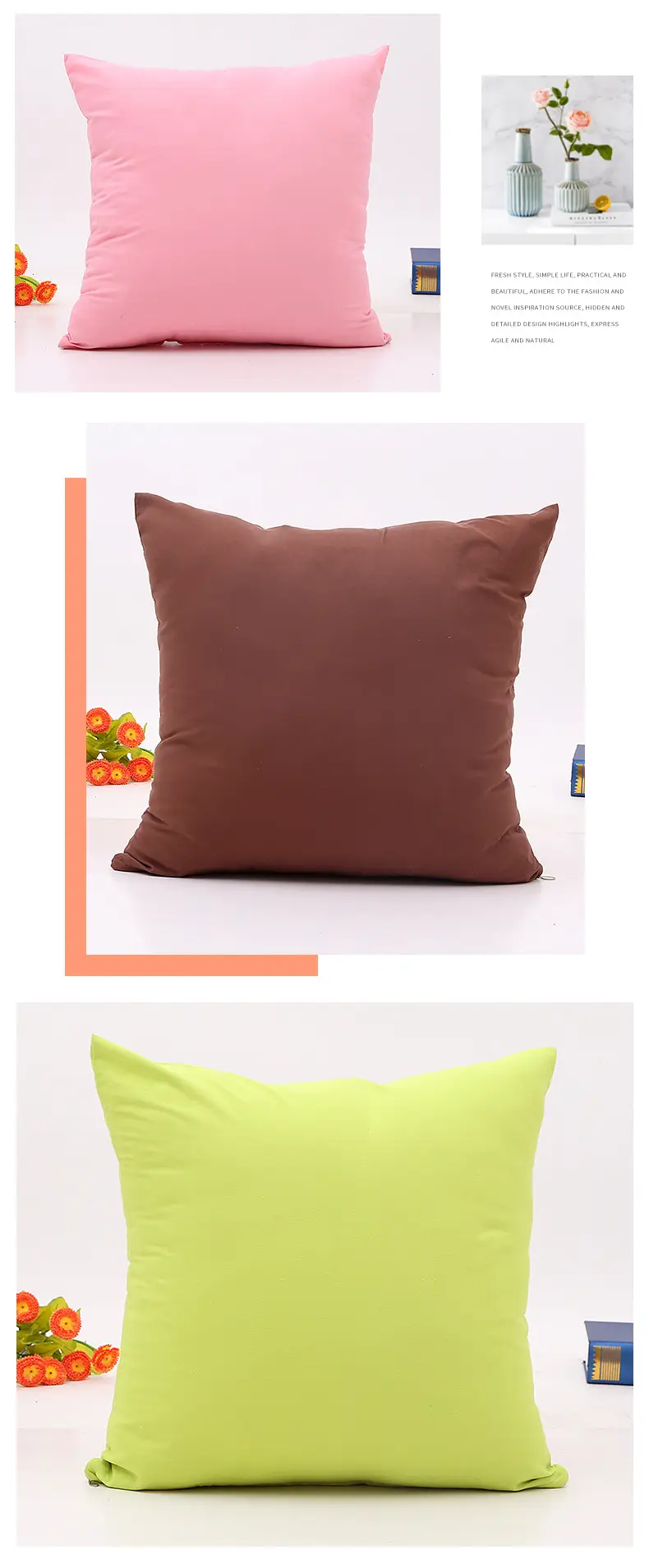 Blue Brushed Modern Living Room Pillowcase — feature 20