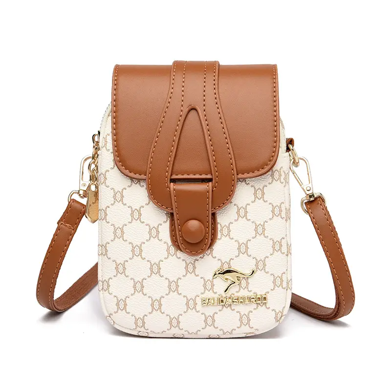 Mobile Phone Bag Brown Leather Crossbody Shoulder - Image 11