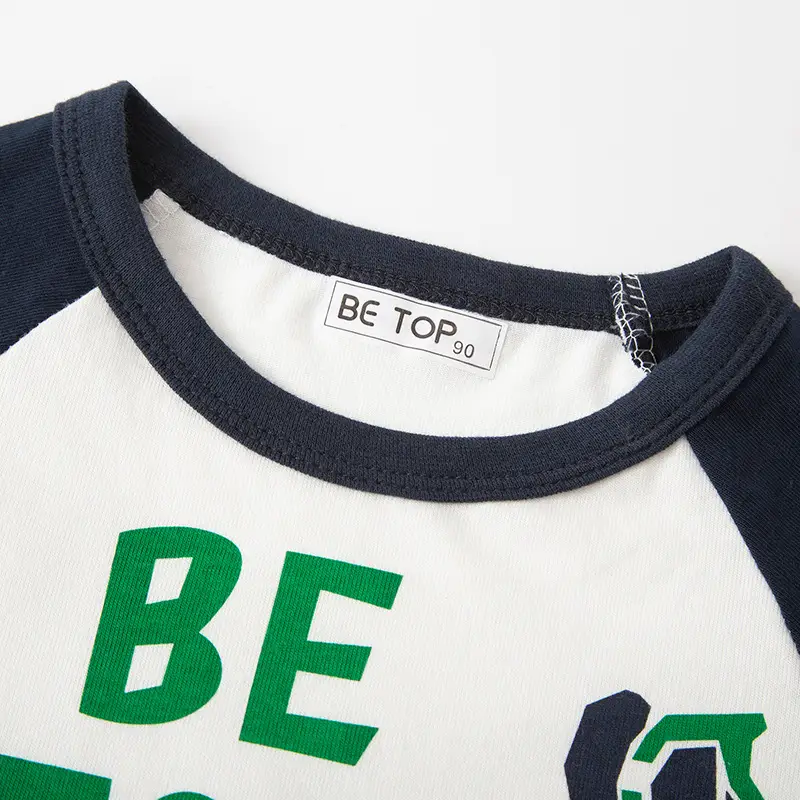 2026 Kids Long Sleeve T-Shirt Green White Cartoon Graphic