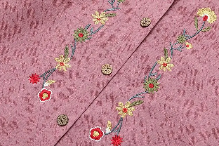 Pink Embroidered Cotton Mother's Cardigan Set — feature 16