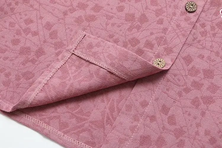 Pink Embroidered Cotton Mother's Cardigan Set — feature 22