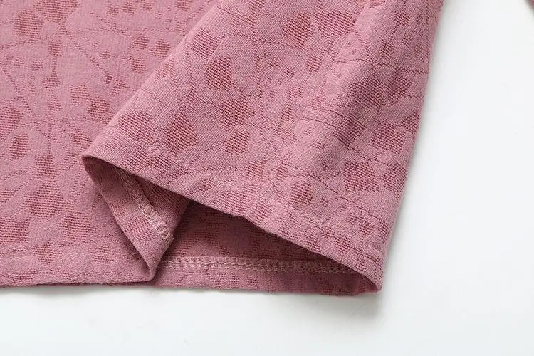 Pink Embroidered Cotton Mother's Cardigan Set — feature 24