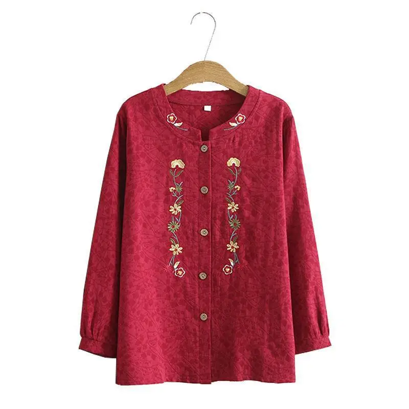 Pink Embroidered Cotton Mother's Cardigan Set - Image 2