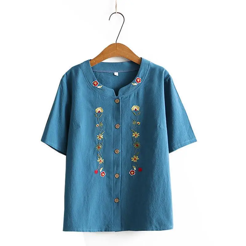 Pink Embroidered Cotton Mother's Cardigan Set - Image 5