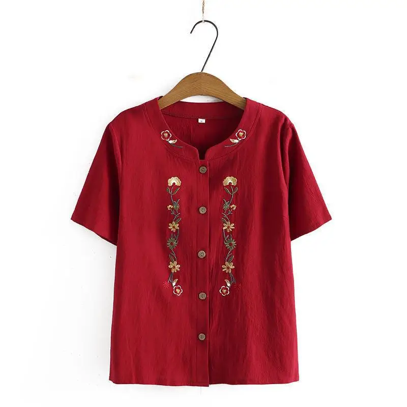 Pink Embroidered Cotton Mother's Cardigan Set - Image 6