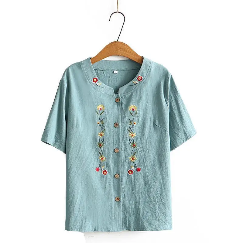 Pink Embroidered Cotton Mother's Cardigan Set - Image 8