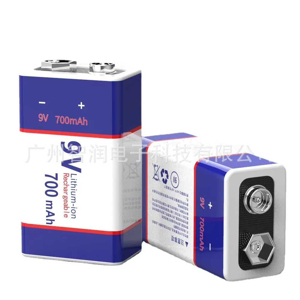 Cross-Border 9V Rechargeable Battery 6F22 Lithium-Ion Square Multimeter Video Recorder Tp-C700Mah Lithium Battery Pack - Image 5