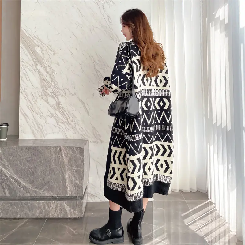 Large Size Korean Style Loose Sweater Women Outwear - Image 3