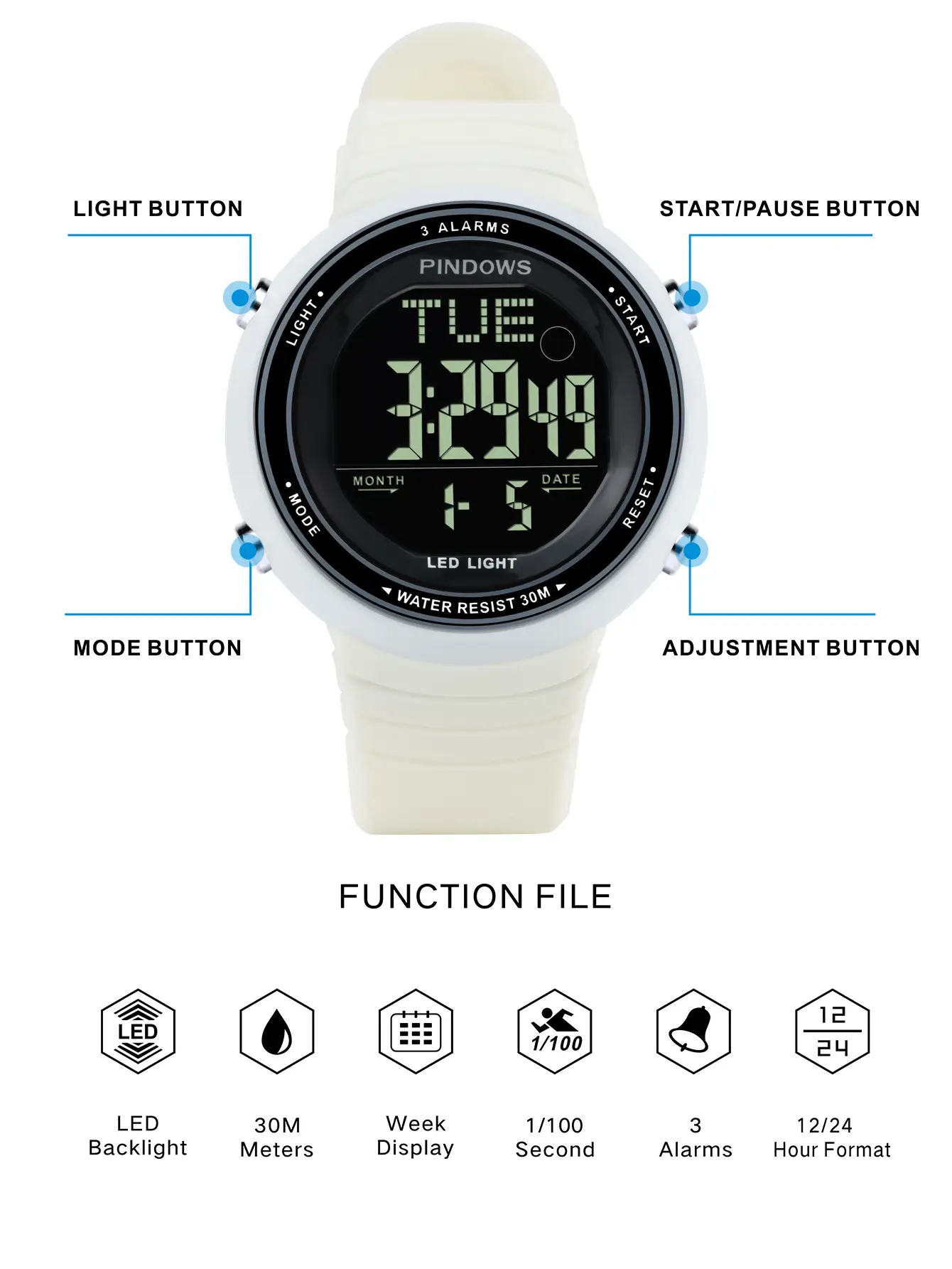 Pink Digital Couple Watches 10:58 Display — feature 16