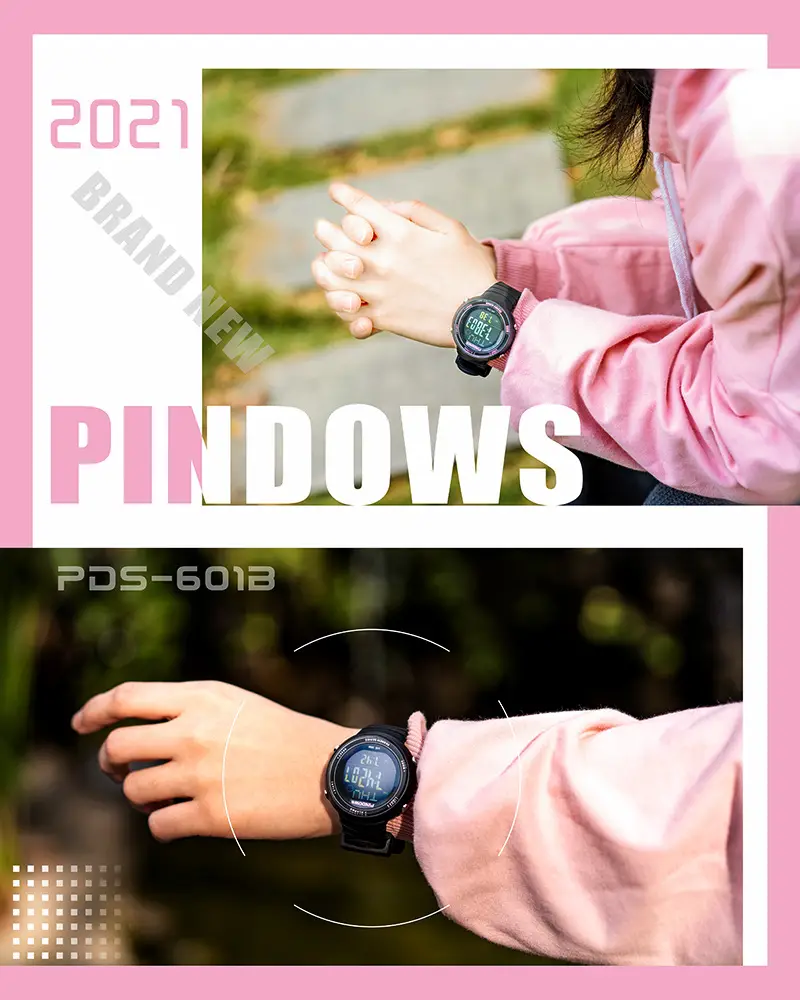 Pink Digital Couple Watches 10:58 Display — feature 4