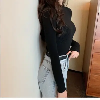 2022 Long-sleeved Pullover All Color Solid Winter Top - Image 21