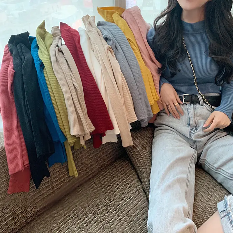 2022 Long-sleeved Pullover All Color Solid Winter Top — feature 10