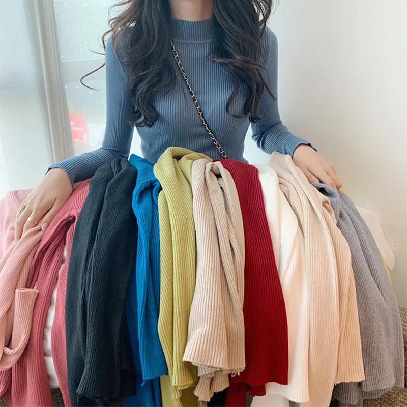 2022 Long-sleeved Pullover All Color Solid Winter Top — feature 11