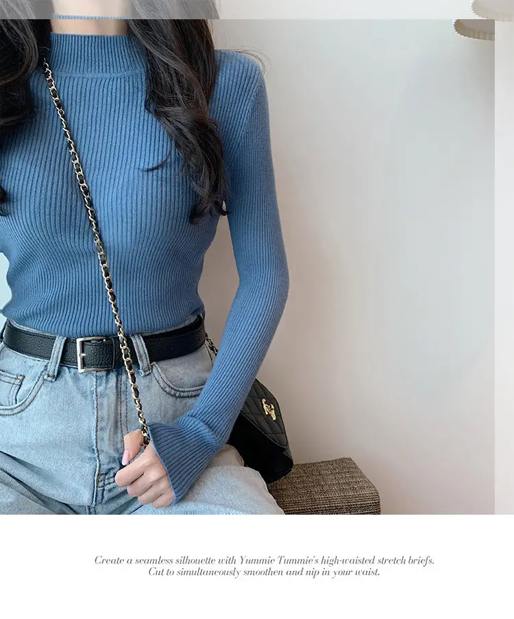 2022 Long-sleeved Pullover All Color Solid Winter Top — feature 3