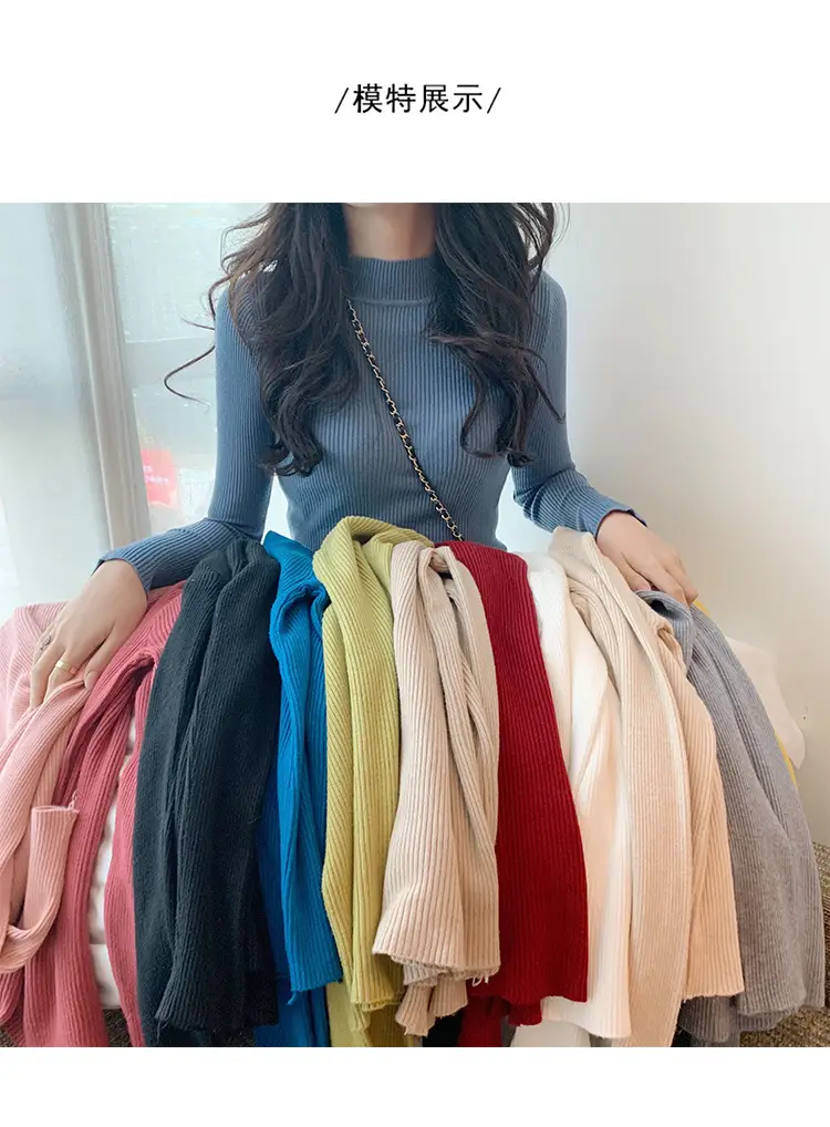 2022 Long-sleeved Pullover All Color Solid Winter Top — feature 8