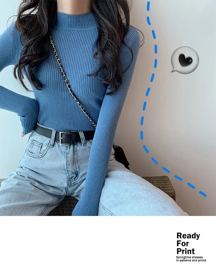 2022 Long-sleeved Pullover All Color Solid Winter Top — feature 9