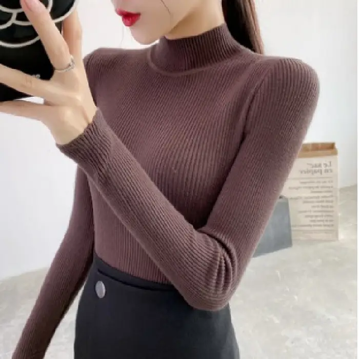 2022 Long-sleeved Pullover All Color Solid Winter Top - Image 15