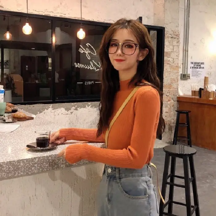 2022 Long-sleeved Pullover All Color Solid Winter Top - Image 17