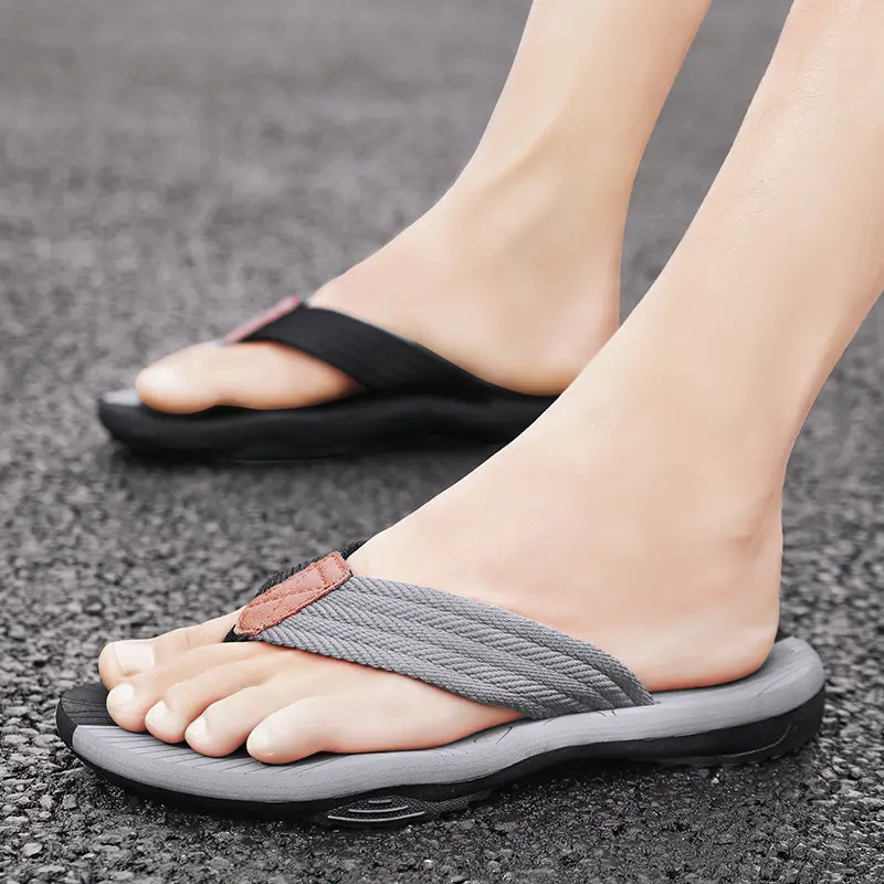 Men's Brown Non-Slip Flip Flops Summer Sandals